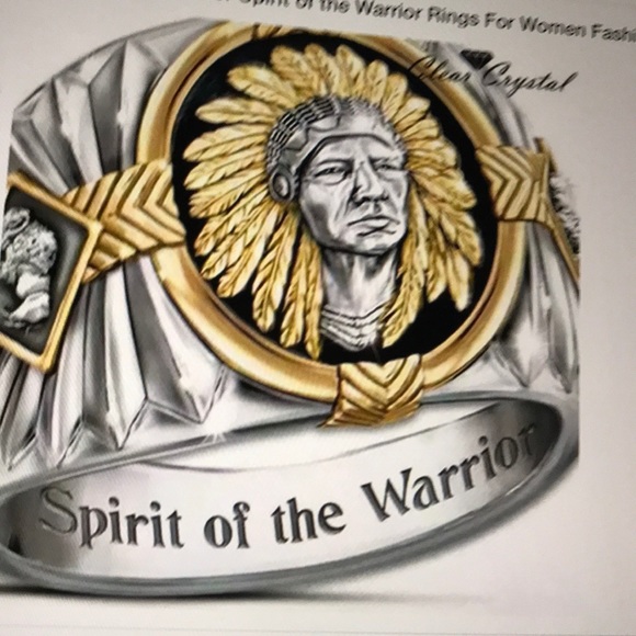 925 Sterling Silver Spirit of the Warrior Ring👵🏻 - Picture 2 of 3